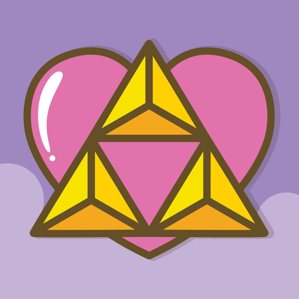Triforce Love Enamel Pin